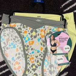 Kindly Yours Women's So Comfy Crossover Waist High Cut Panties, 2-Pack, Size XS