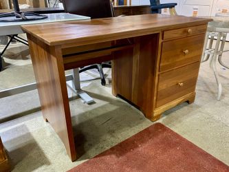 Sturdy Warm Blonde 2-Drawer Desk