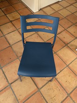 New Navy Blue Plastic Lightweight Chair