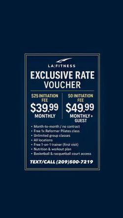 LA FITNESS / MEMBERSHIP RATES!