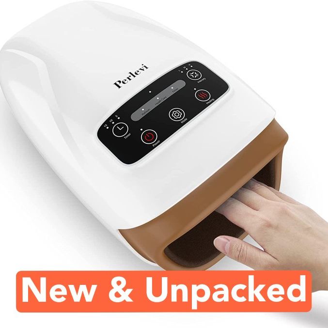 Electric Hand Massager Machine for Arthritis and Carpal Tunnel,Cordless Hand Massager with Heat and Air Compression Kneading,for Wrist,Plam,Fi