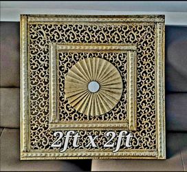 Decorative Gold Metal Wall Art 2ft x 2ft