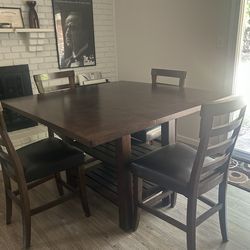 Wood Table And Chairs