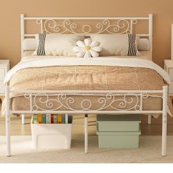 Full Size Metal Frame Headboard And Footboard 