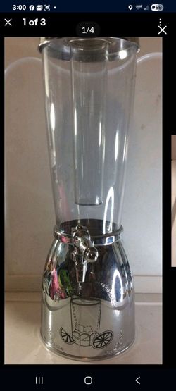 Vintage Chrome Thirst Extinguisher Beverage Container Rare