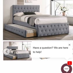 Nice Quality New Trundle Beds. With Full/Twin Mattresses Included 