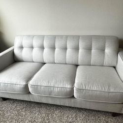 Living Spaces White Sleeper Sofa