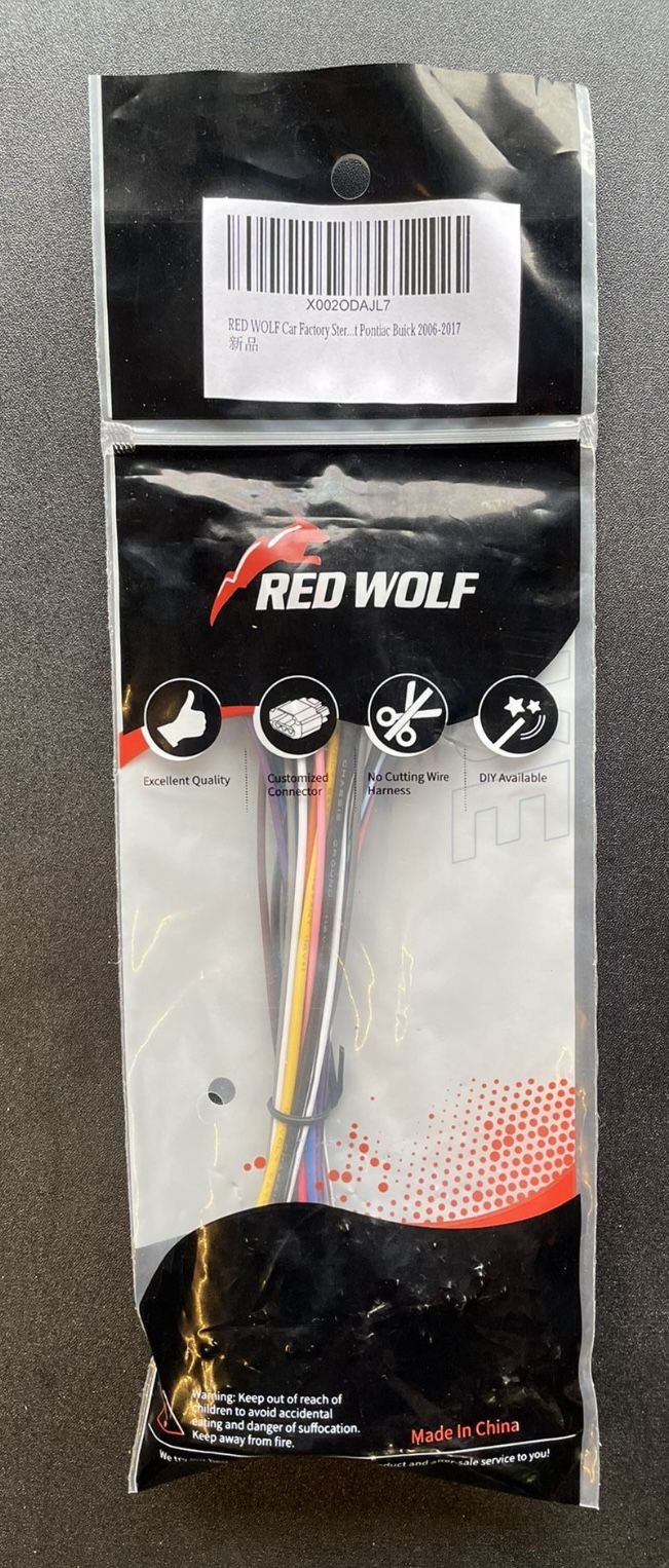 RED WOLF Factory Radio Stereo Original Male Plug Wire Harness Adapter Replacement for GM GMC Chevrolet Pontiac Buick 2006-2017 Model