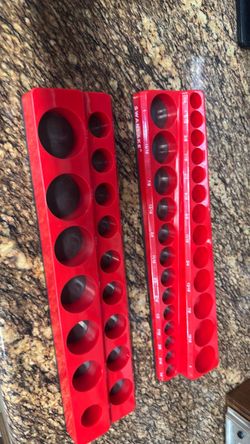 Swanbake Red Plastic Socket Organizer Trays