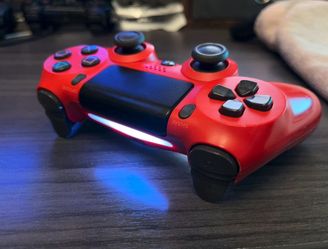 Sony PS4 DS4 controller wireless red WORKS / Good Battery