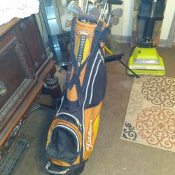 Vintage Golf Clubs And Bag, At Least 20 Clubs