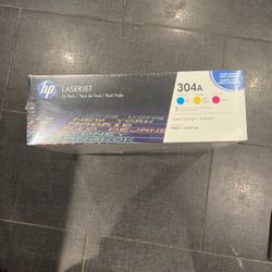 HP 304A Cyan, Magenta, Yellow Toner Cartridges (3-pack) | Works with HP Color LaserJet CM2320 MFP, HP Color LaserJet CP2025 Series | CF340A