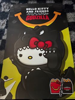 Hello kitty Godzilla poster McDonald’s