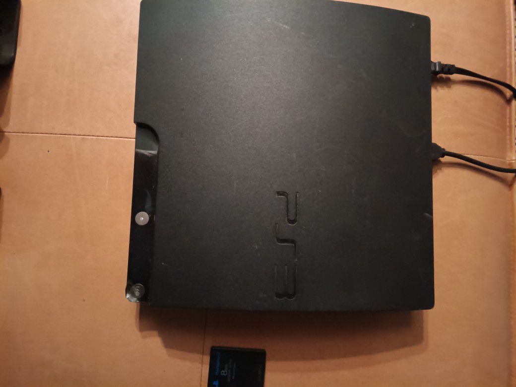 PS3 Sony PlayStation 3 Black Slim Console. 