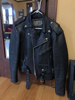 Vintage 80s/90s leather biker jacket/ Men's M (40) / EXC CONDITION