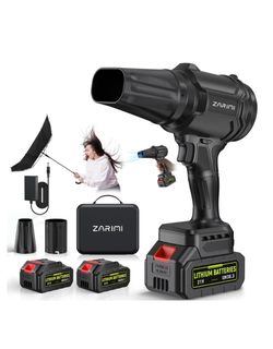 ZARIMI Cordless Leaf Blower, 980,000 RPM Handheld Leaf Blower with 2 Batteries & Charger, Lightweight Leaf Blowers for Patio, Lawn, Leaves, Dust - Coo
