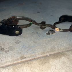 VINTAGE: Cowboy Boot Spurs w/ Leather Straps