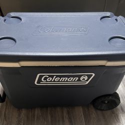 Large Coleman 62 Quart Wheeled Ice Cooler Ice  Chest 