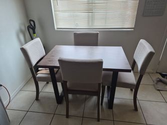 Dining table and chairs