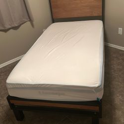 Twin Size Bed W/ New Linenspa Mattress  