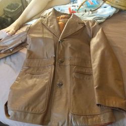 Size 40 Vintage Leather Blazer 
