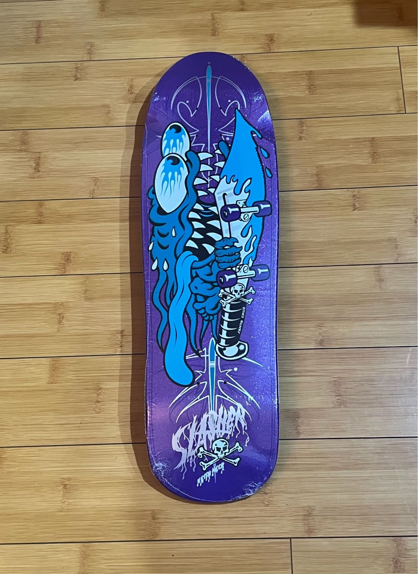 SANTA CRUZ MEEK SLASHER PINSTRIPE SKATEBOARD DECK - PICK UP ONLY