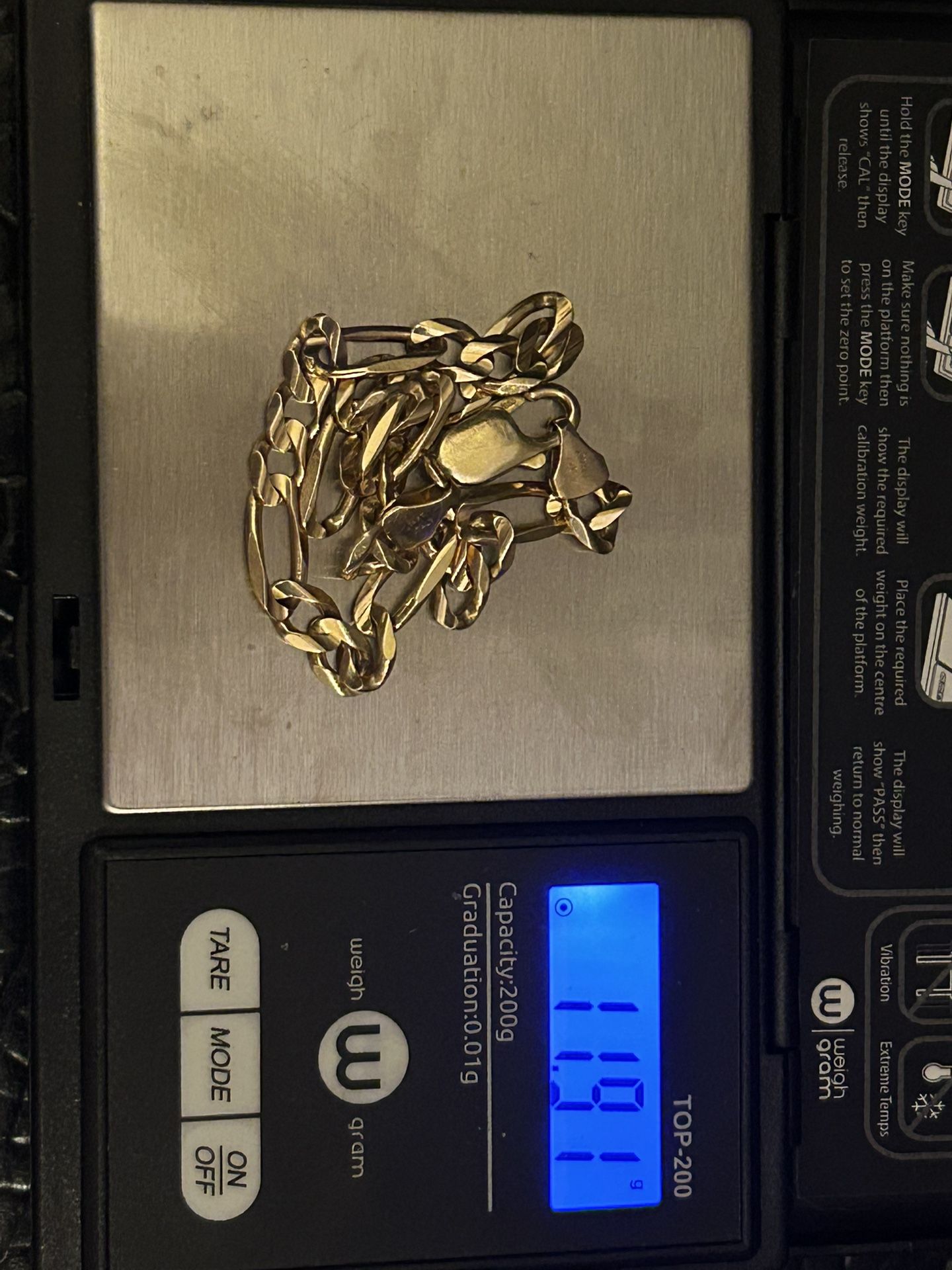 14k Italy Figaro Bracelet