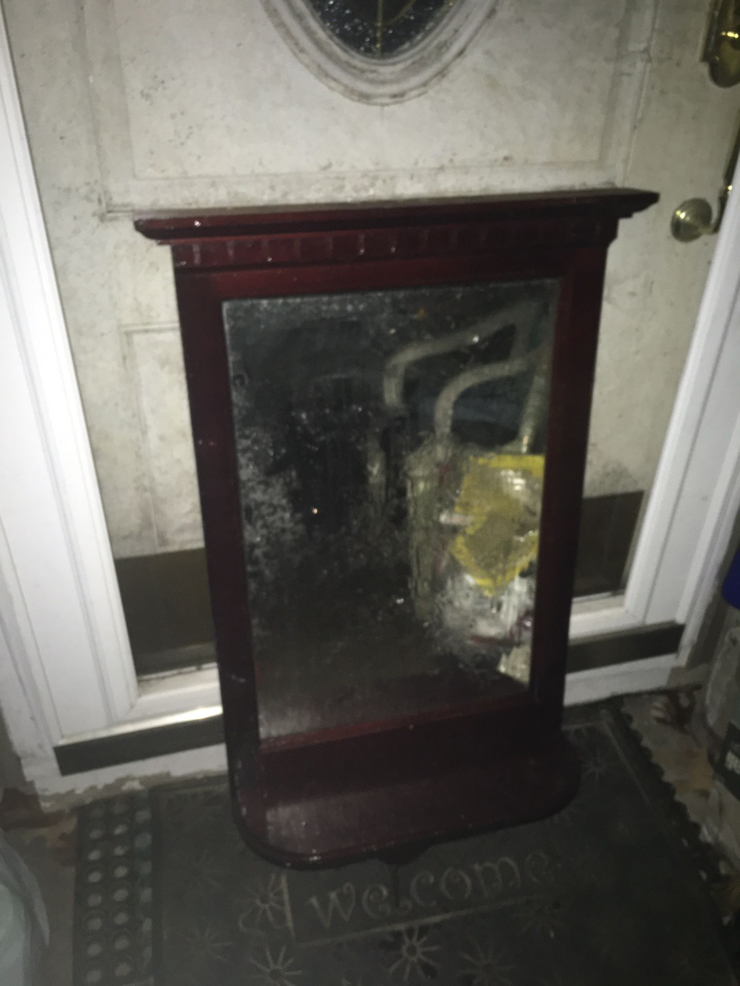 Vintage 3 Foot Wooden Mirror With Shelf Only $30 Firm