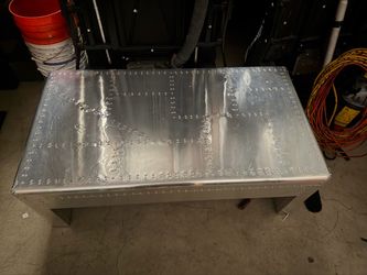 Riveted Aluminum Sheet Metal Coffee Table