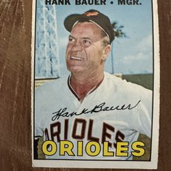 Hank Bauer - MLB Orioles 1967 Trading Card