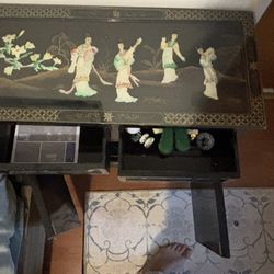 Black Lacquer Asian Console Table