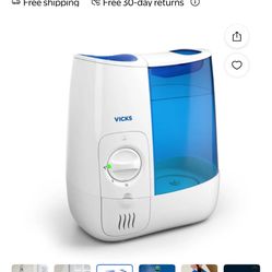 Vicks Warm Moisture Humidifier - White/Blue NEW WITHOUT BOX 