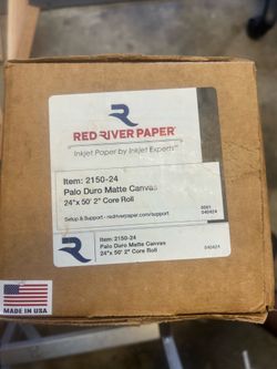 New Red River Palo Duro Matte Canvas 24” x 50” 2” core roll