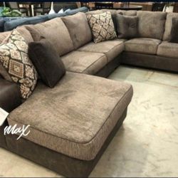 Abalone 3 PIECES SECTIONAL COUCH SAME DAY DELIVERY By ASHLEY 