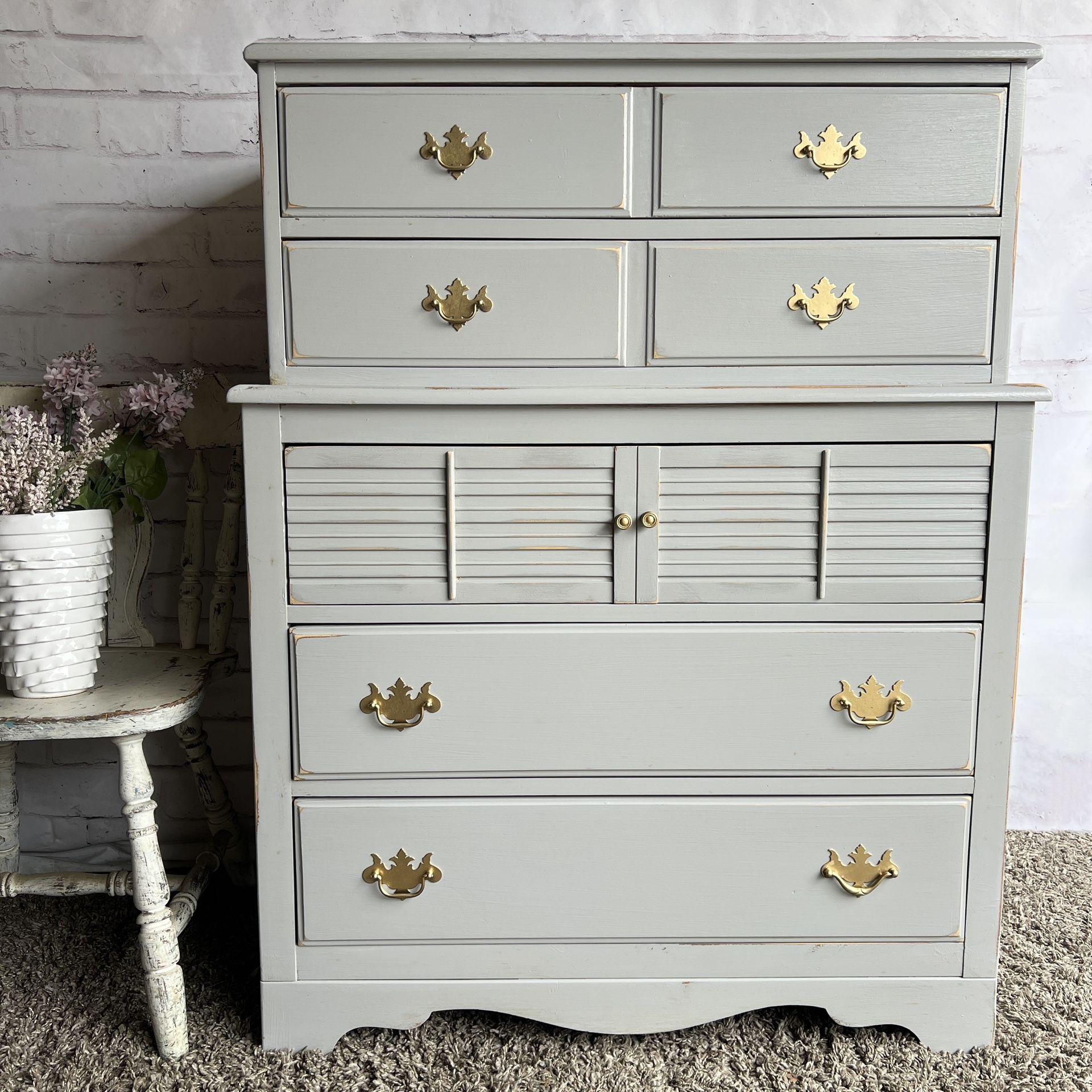 Awesome Shabby Distressed Solid Wood Dresser