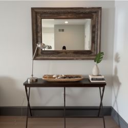 Industrial Cast Iron X-Leg Console Table