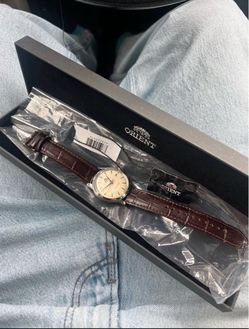 Orient Watch with Brown Leather Strap