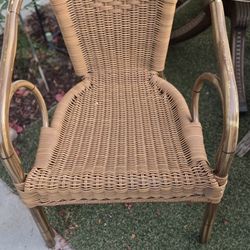Charming Wicker Bistro Chair
