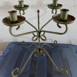 Vintage Metal Candlestick Decor