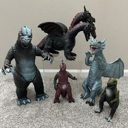  Rare Lot Of Godzilla Figures