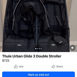 Thule double stroller glide three