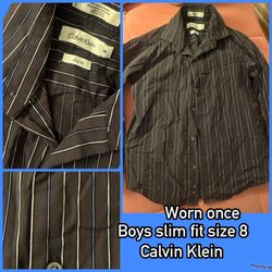 Boys Size 8slim Fit Calvin Klein $5Worn Once