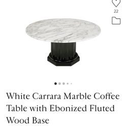 White Carra Marble Coffee Table