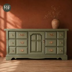 Olive Green Vintage Dresser