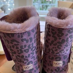 UGG infant baby girl boots size 2/3 Cassie leopard 6-12 months