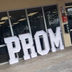 PROM Marquee Letters