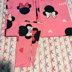 Minnie mouse girl’s bedroom curtain set