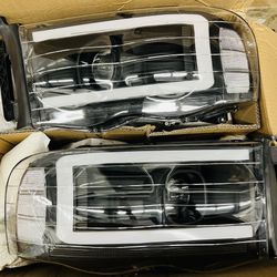 02-05 Dodge Ram Led/Drl Headlights 