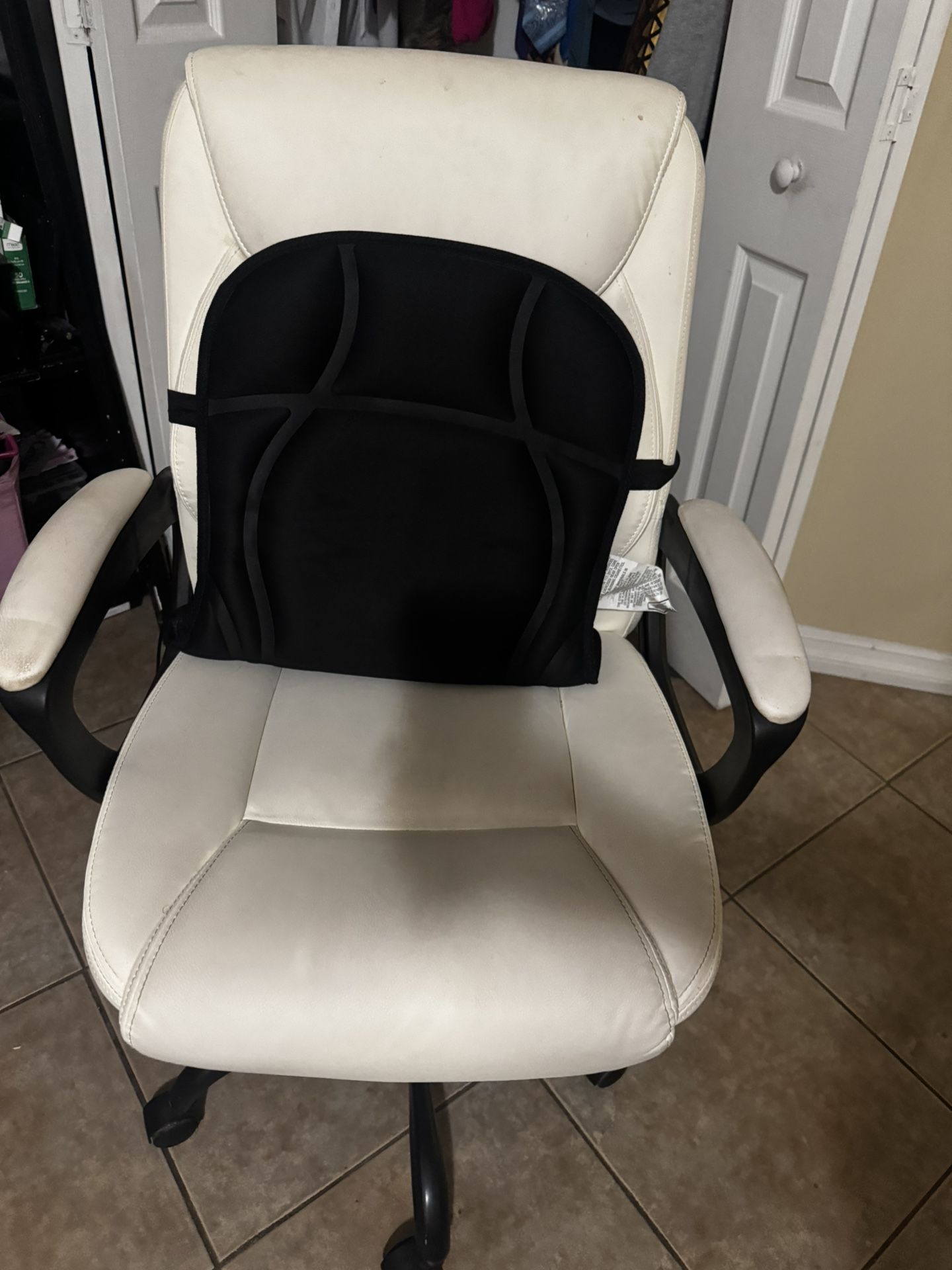 White Leather 360 Gaming Chair