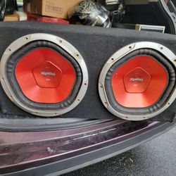 Two 12 Inch Subwoofers Sony Xplode With Box Car Audio Nice 